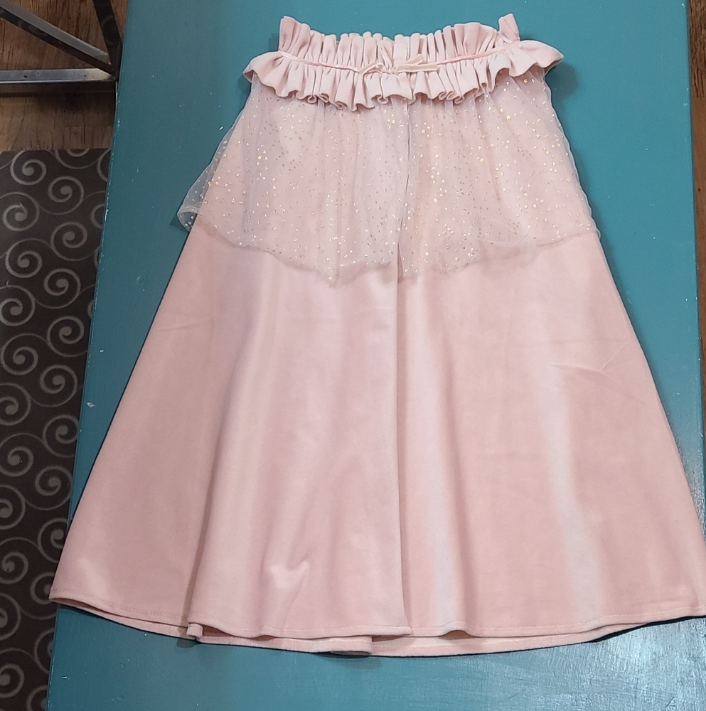 Zara Pink Pleated Tiered Cape